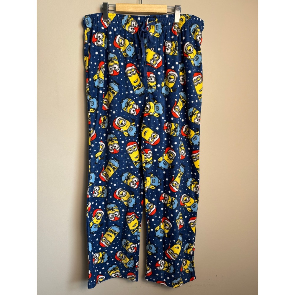 Illumination Minions Christmas Pajama Pants XL Fleece Sleepwear Holiday Cozy